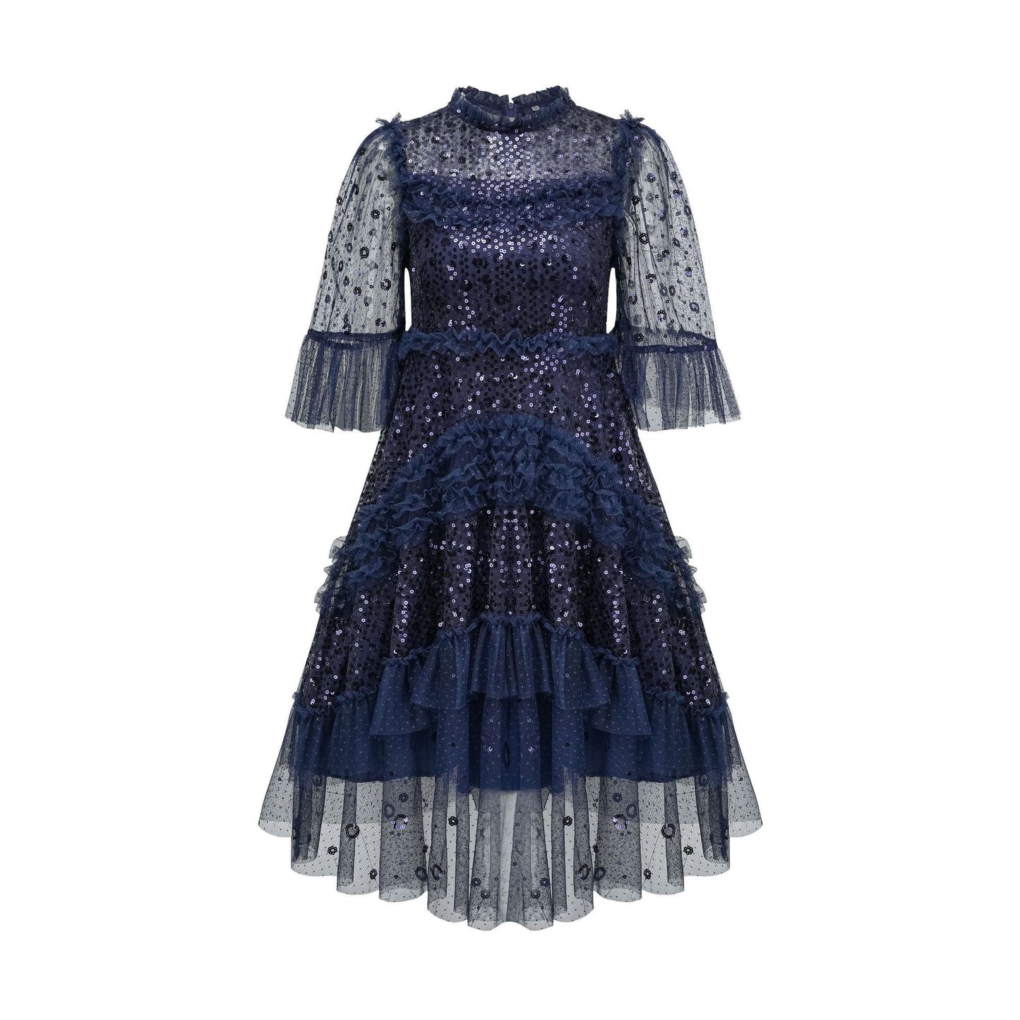 Round Neck Lace A-line Dress