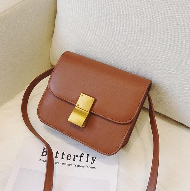 Square PU Leather shoulder bag