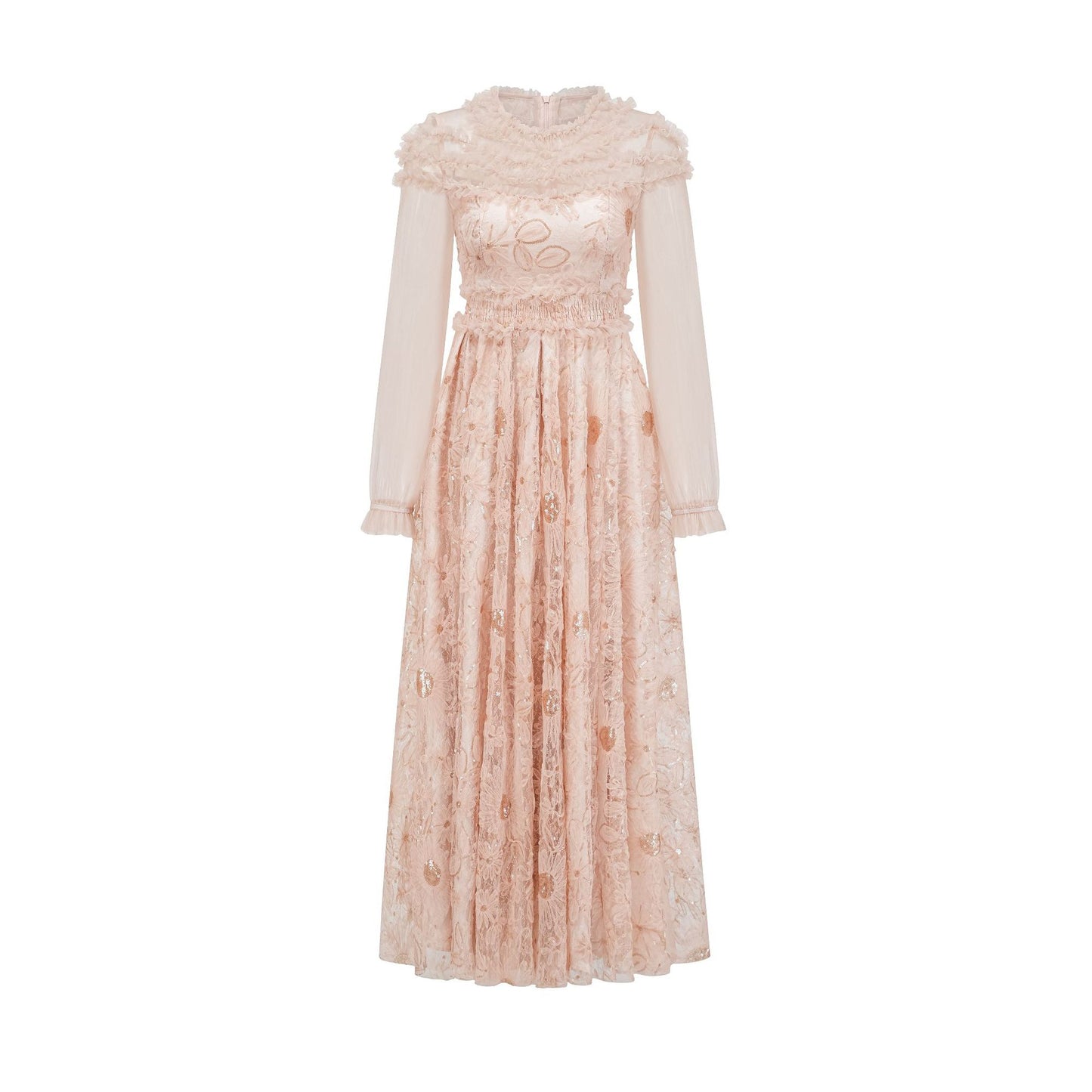 Lace Sequins High Waist dress