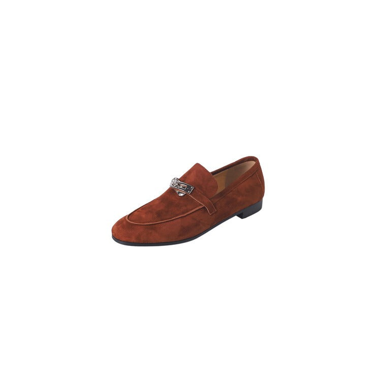 leather buckle loafer