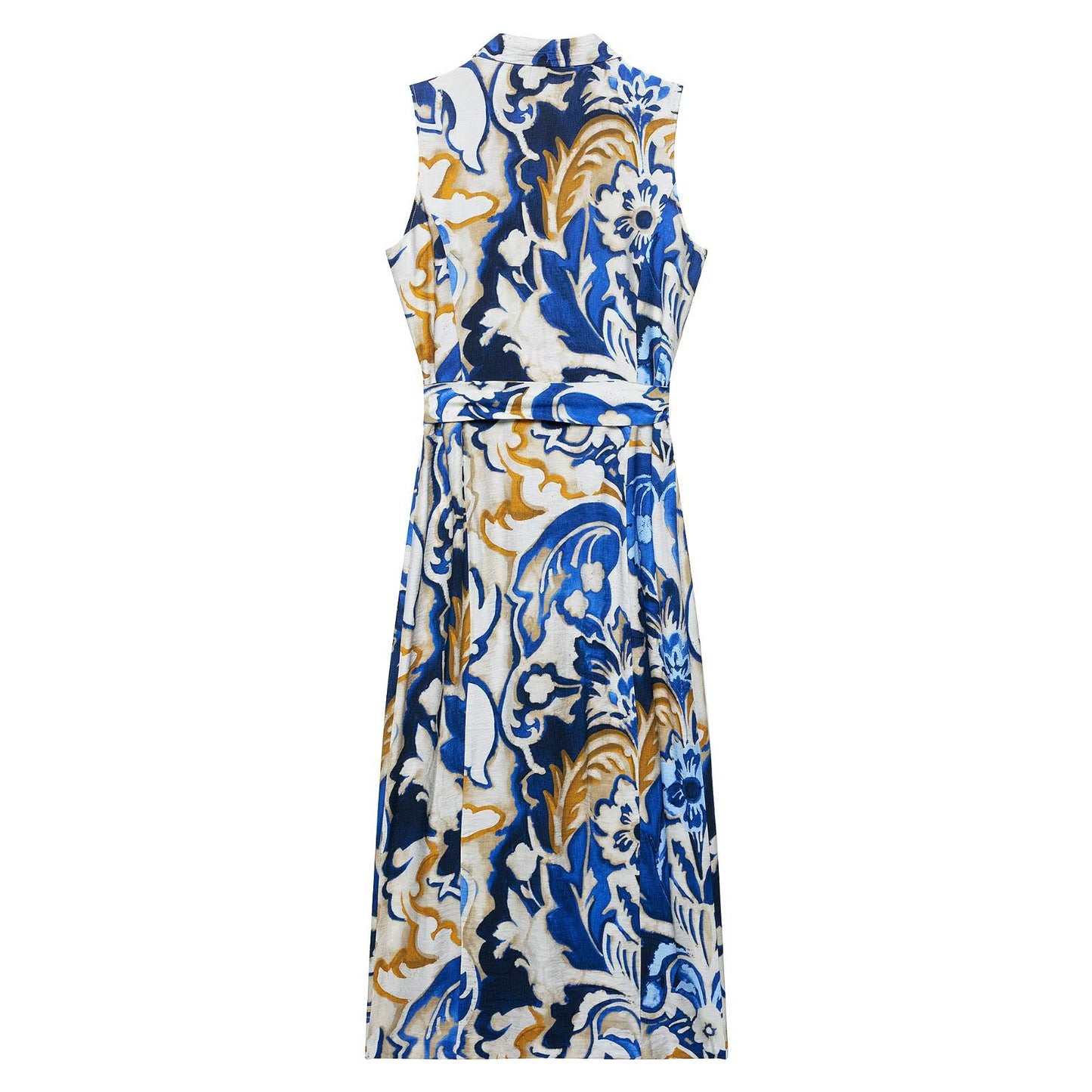 V-neck printed dress