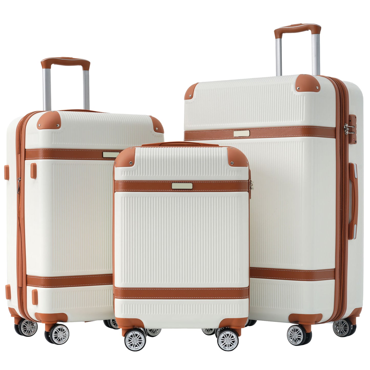 Hardshell Luggage Sets 3 Piece double spinner wheels TSA Lock Lightweight suitcase