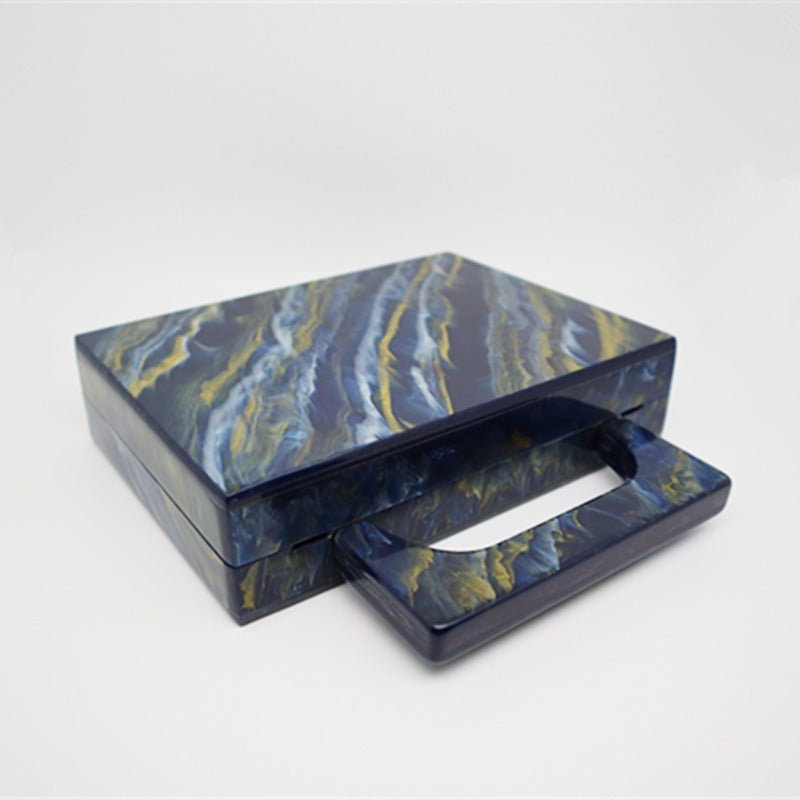 Pearlescent Acrylic Marble evening Bag