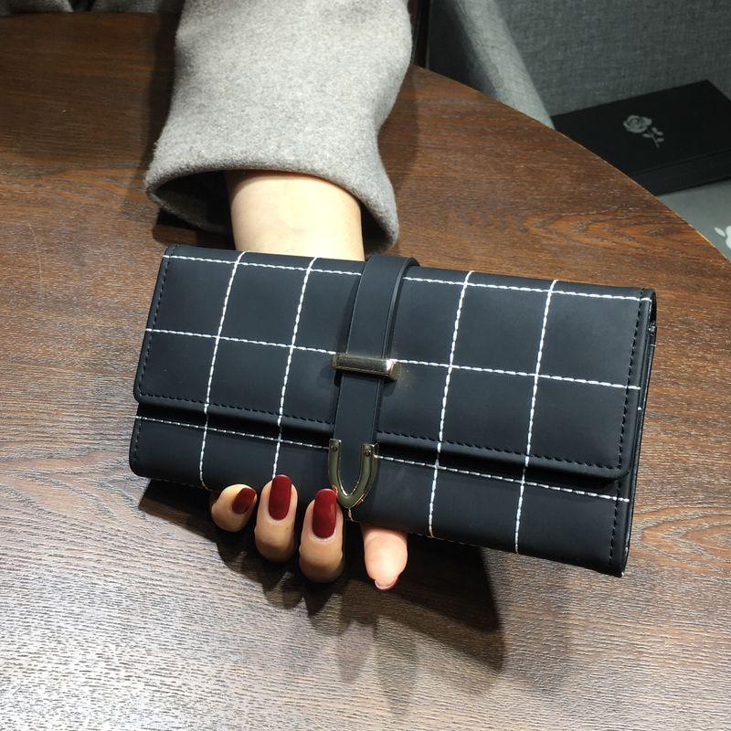 Plaid PU Leather 10 Card wallet