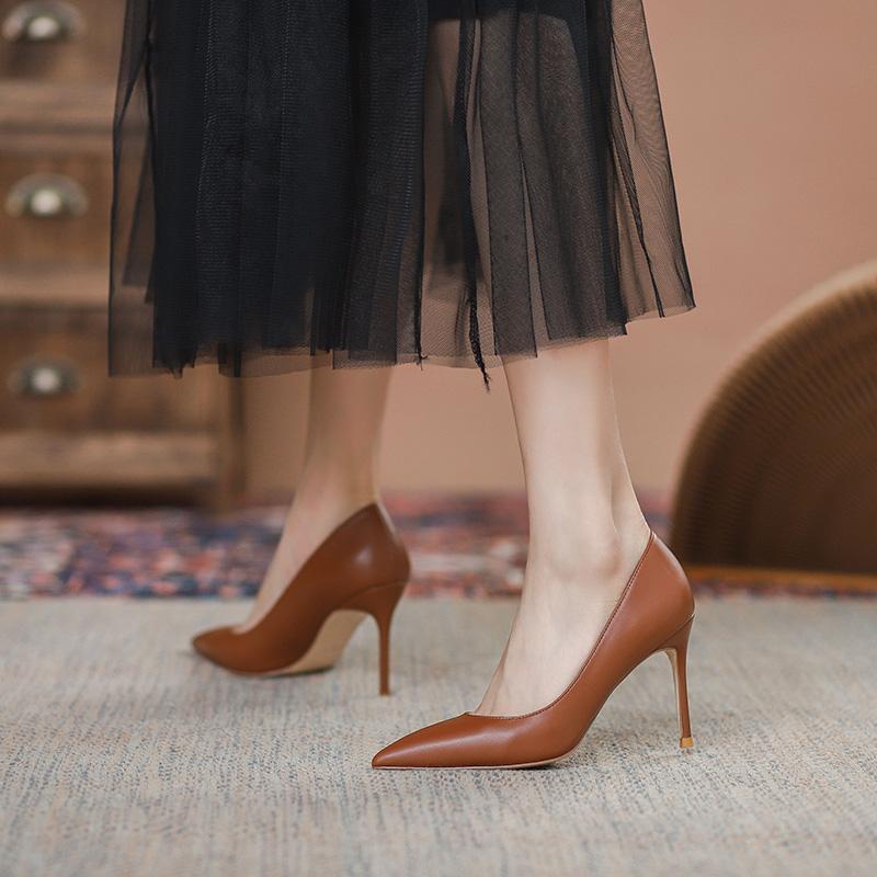 Matte Pointed Toe High Heel pumps