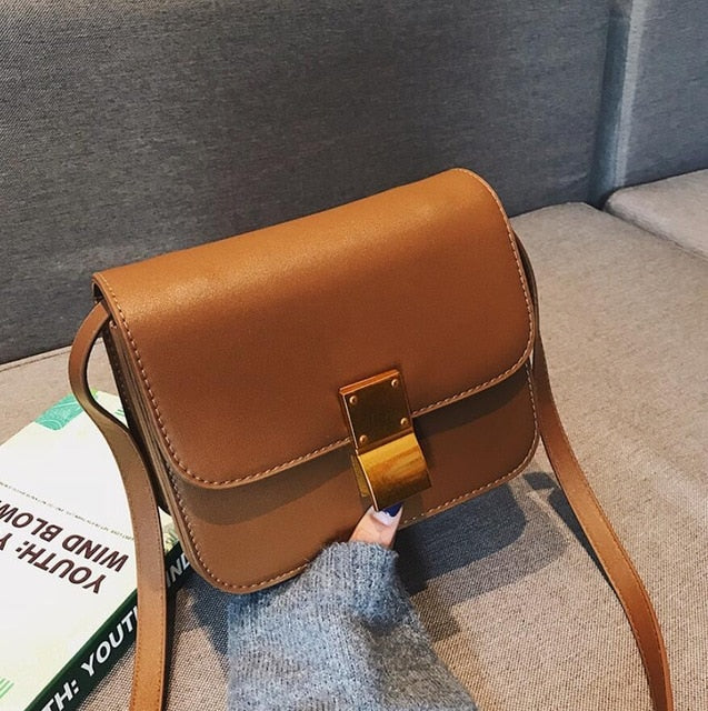 Square PU Leather shoulder bag