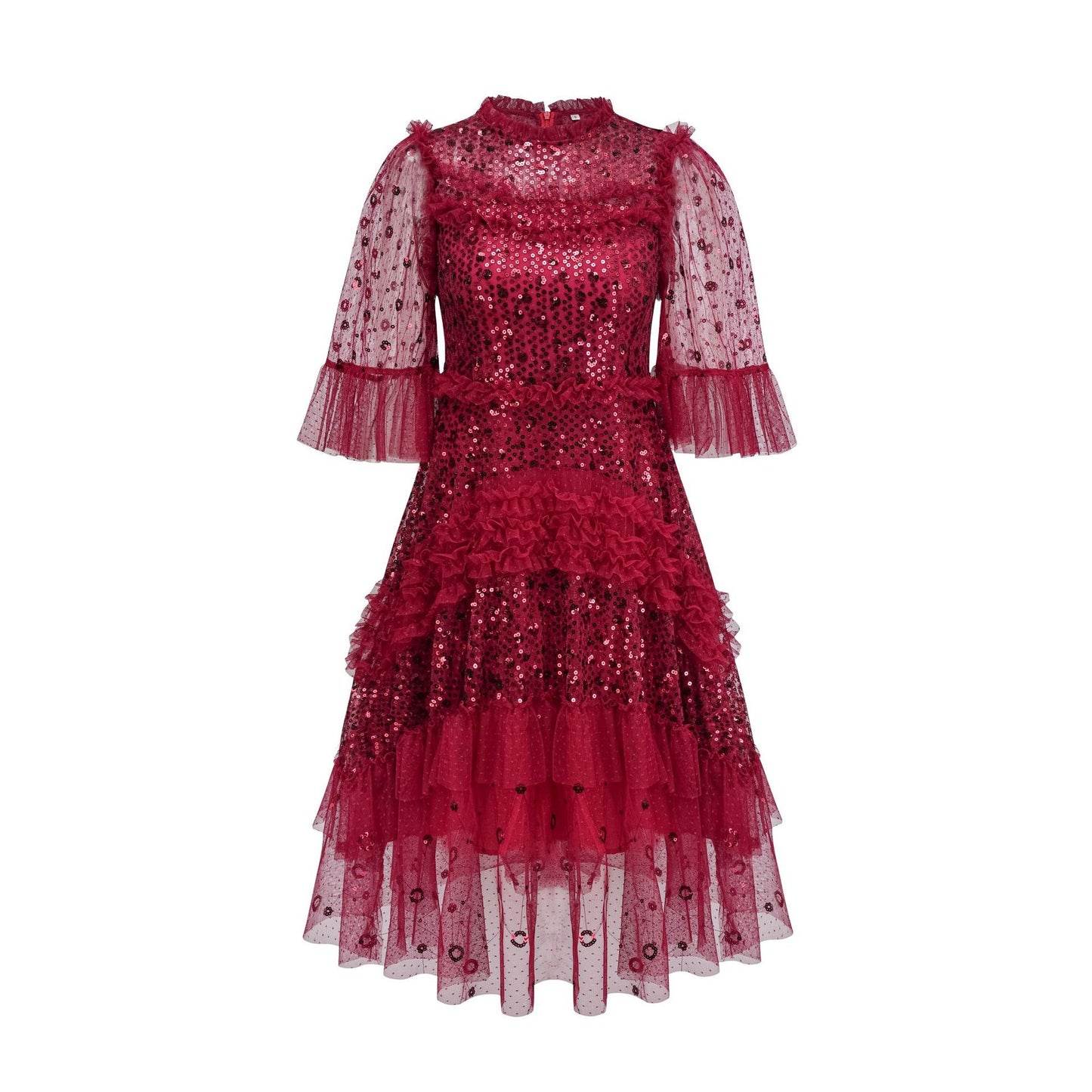 Round Neck Lace A-line Dress