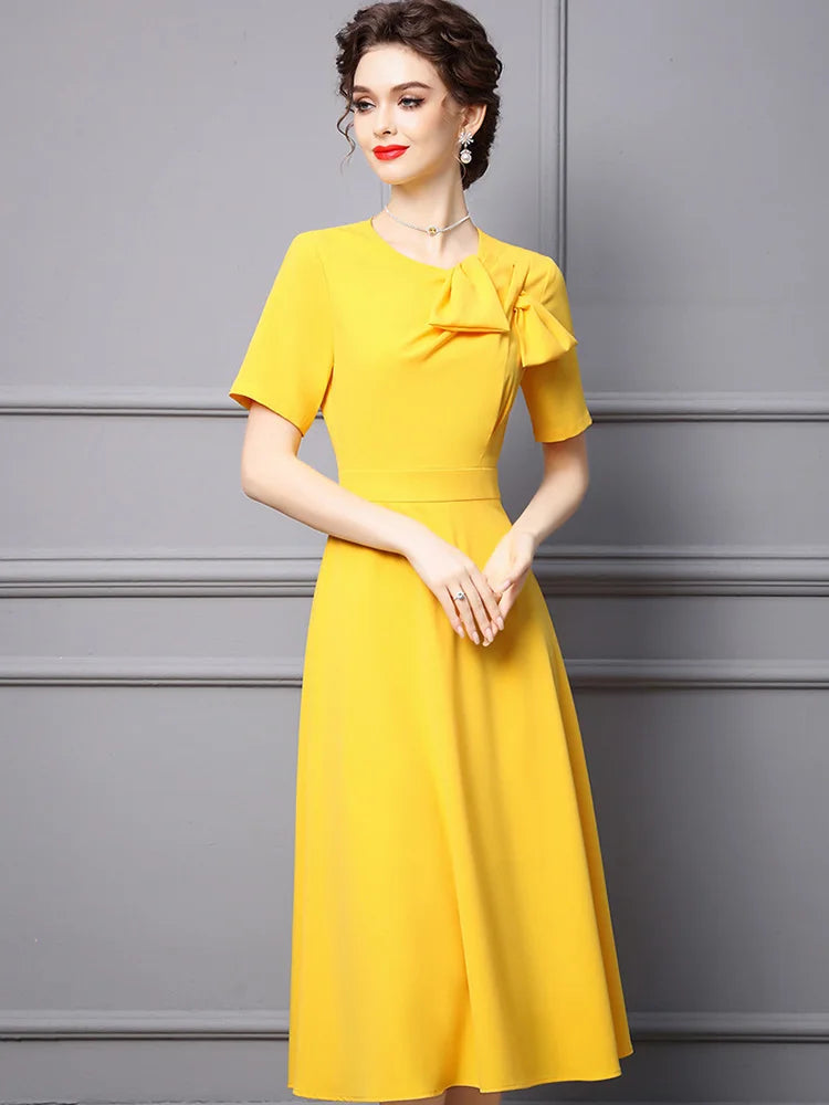 Elegant Church Office Bowknot dress