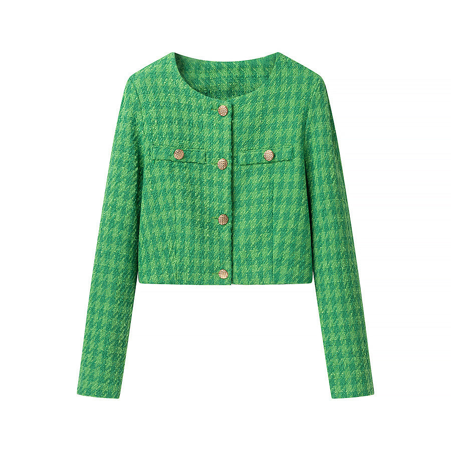 round neck short top jacket