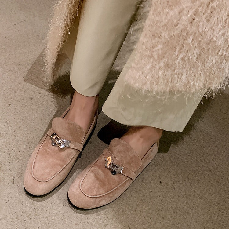leather buckle loafer