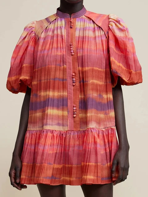 printed short dress