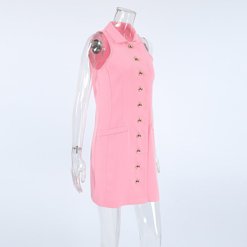Lapel Pocket Dress