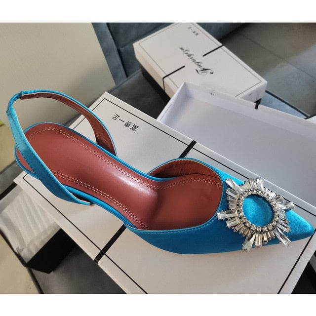 Crystal Slingback High heels pumps