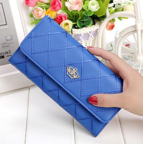 Crown embellised PU Leather wallet