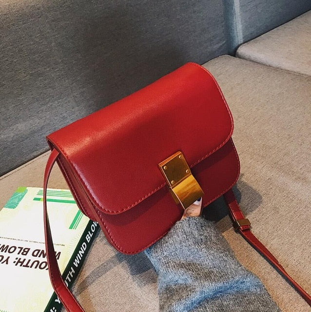 Square PU Leather shoulder bag
