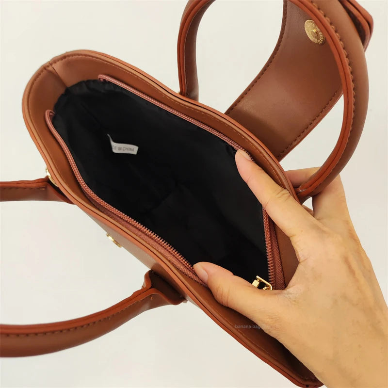 Vintage PU leather Shoulder Bag