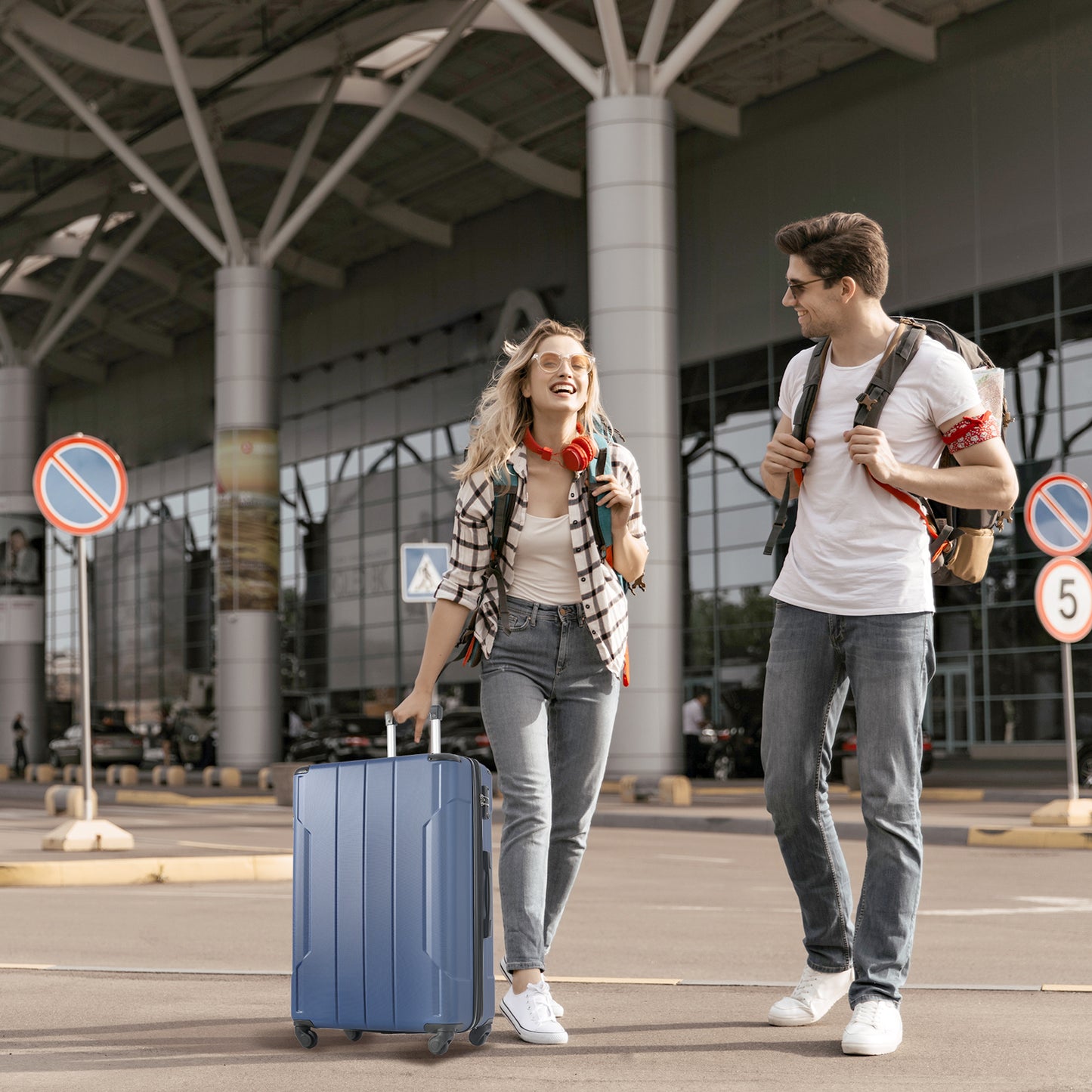 Single Hardshell Luggage Spinner Suitcase TSA Lock Lightweight Expandable 24