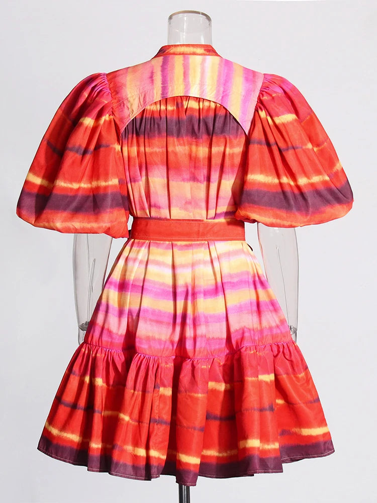 printed short dress