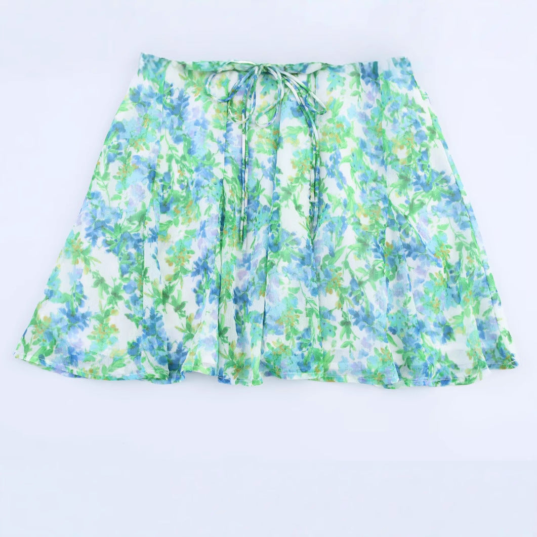 V-neck si printed dress