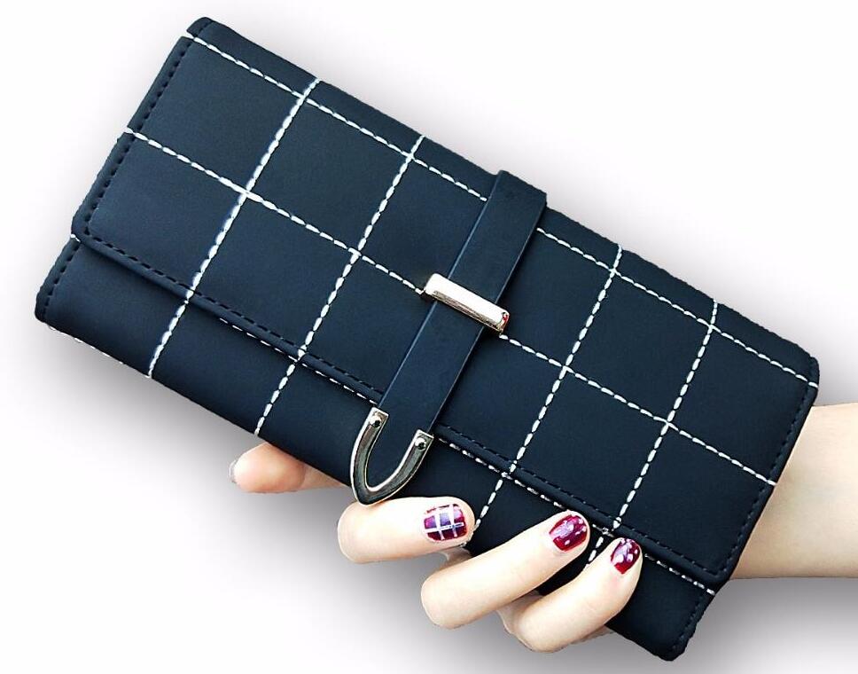 Plaid PU Leather 10 Card wallet