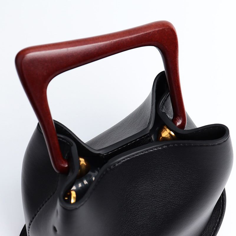 , wooden crossbody bag,