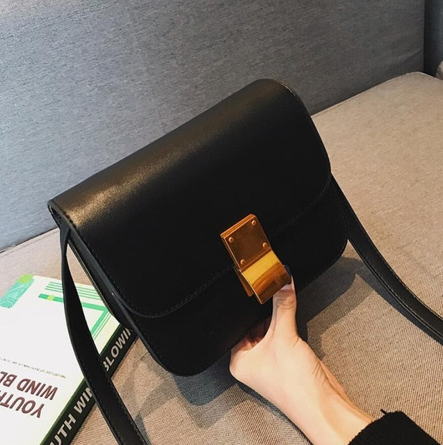 Square PU Leather shoulder bag