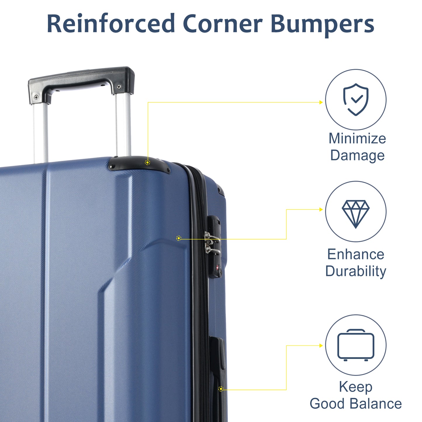 Single Hardshell Luggage Spinner Suitcase TSA Lock Lightweight Expandable 24