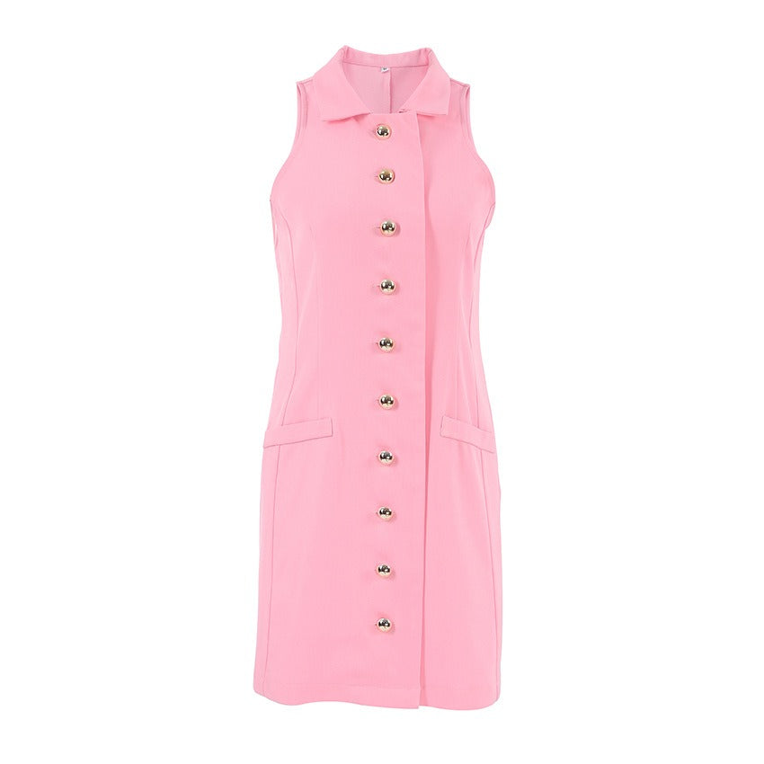 Lapel Pocket Dress