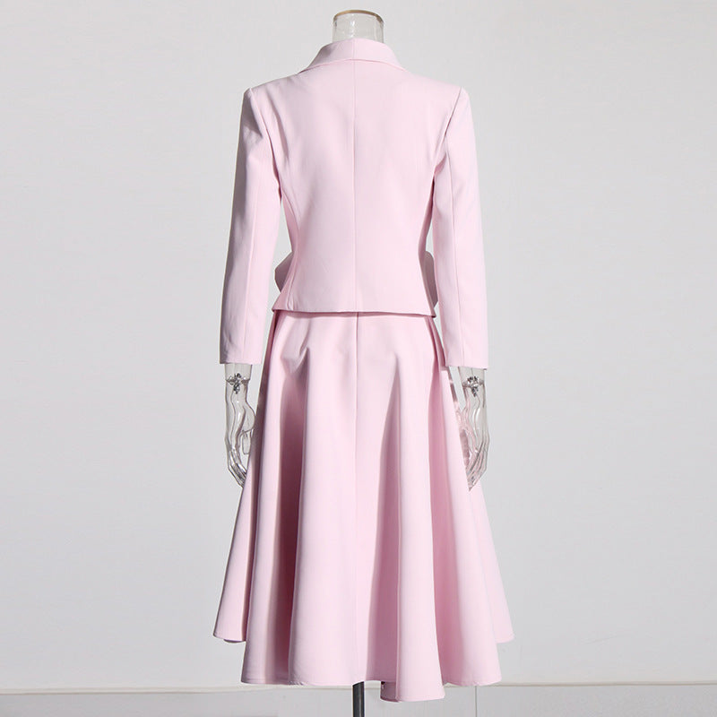Rose two-piece waist cinching slimming suit skirt set