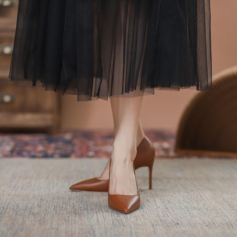 Matte Pointed Toe High Heel pumps