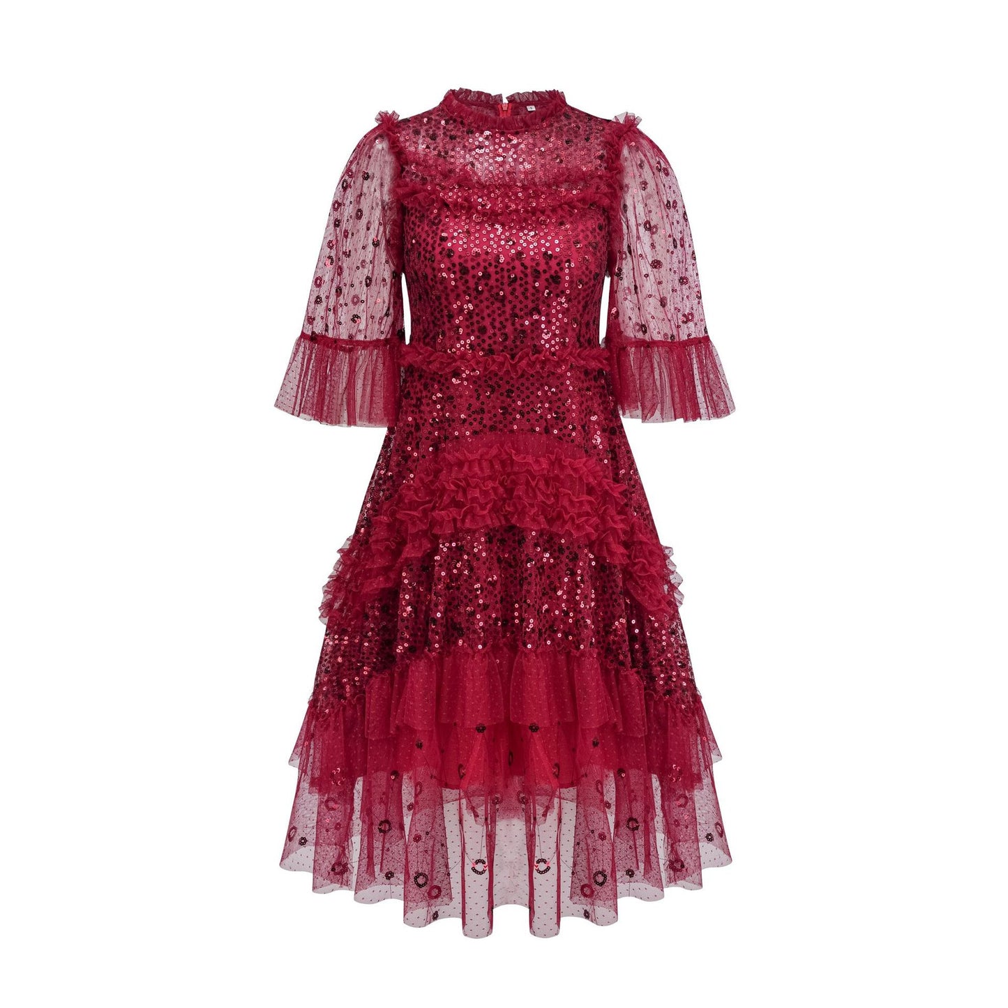 Round Neck Lace A-line Dress