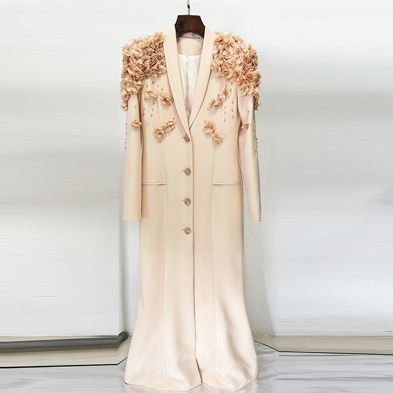 Beaded flower formal dress