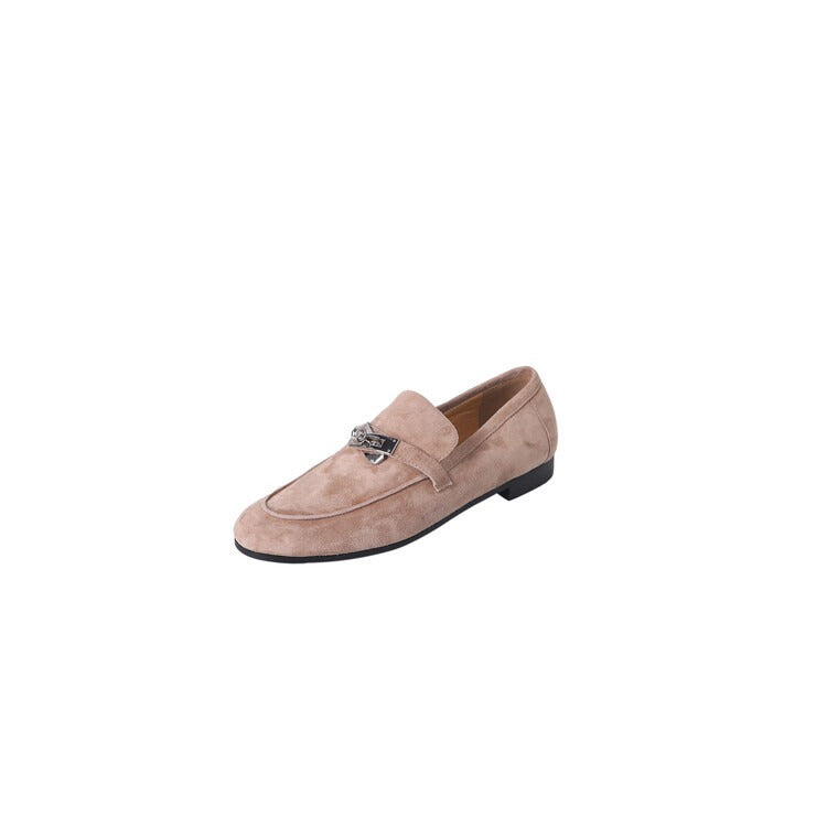 leather buckle loafer