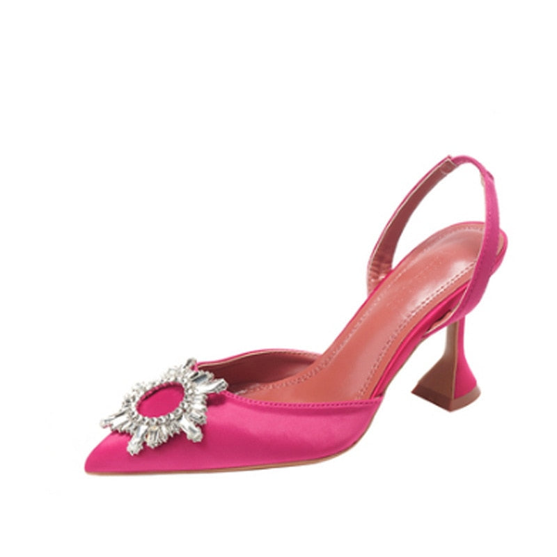Crystal Slingback High heels pumps