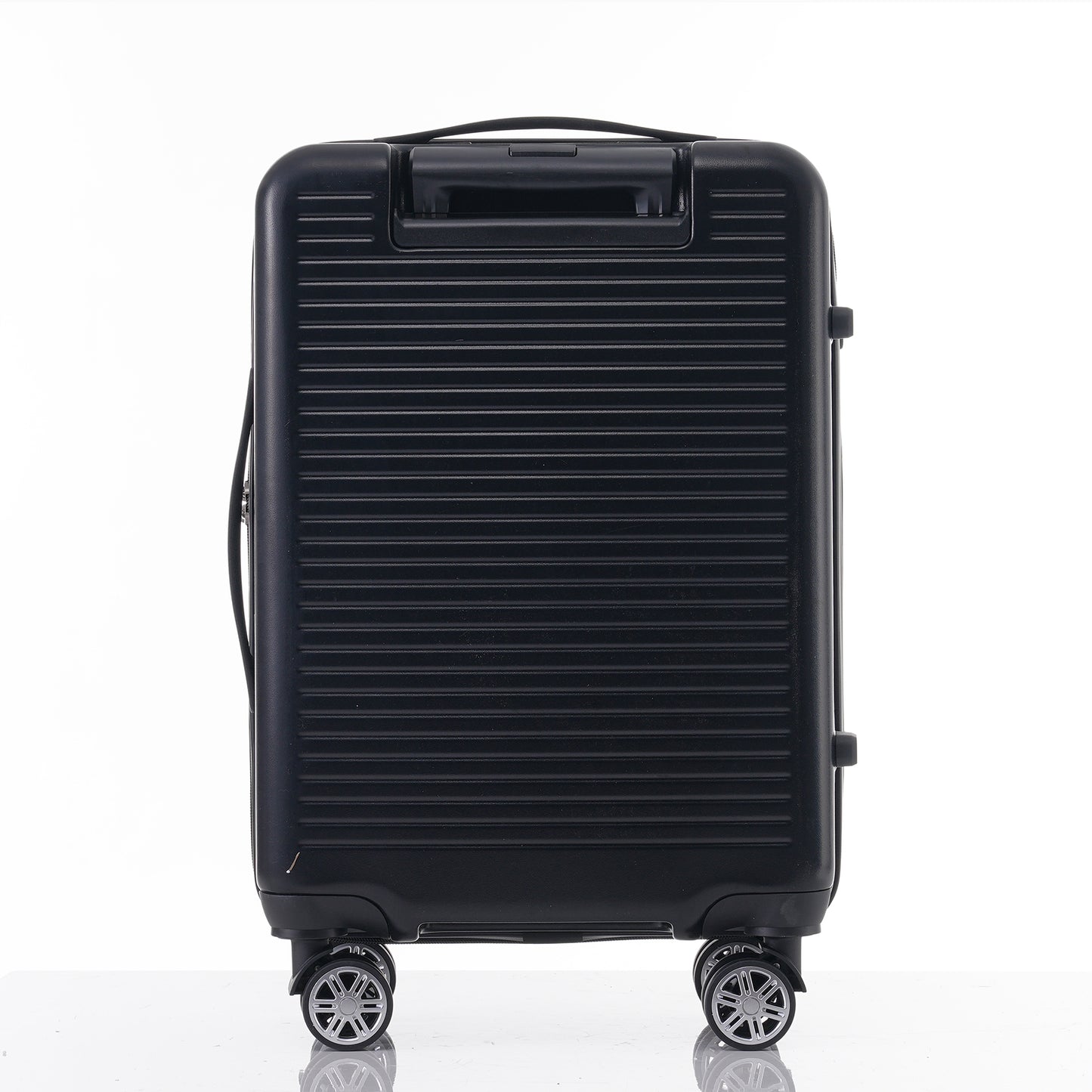 Carry-on Luggage 20 Inch Front Open Luggage Lightweight Suitcase with Front Pocket and USB Port, 1 Portable Carrying Case Black