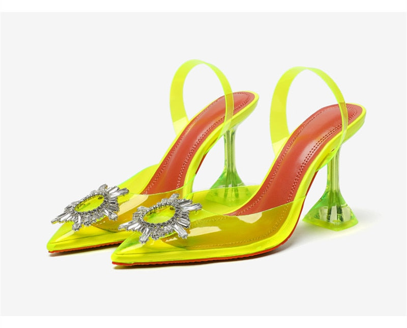 Crystal Slingback High heels pumps
