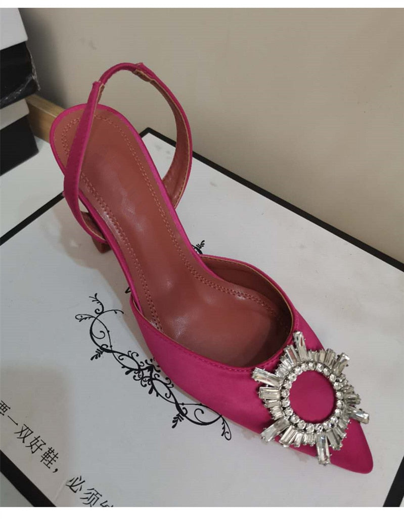 Crystal Slingback High heels pumps