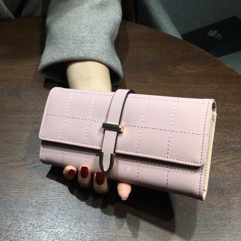 Plaid PU Leather 10 Card wallet