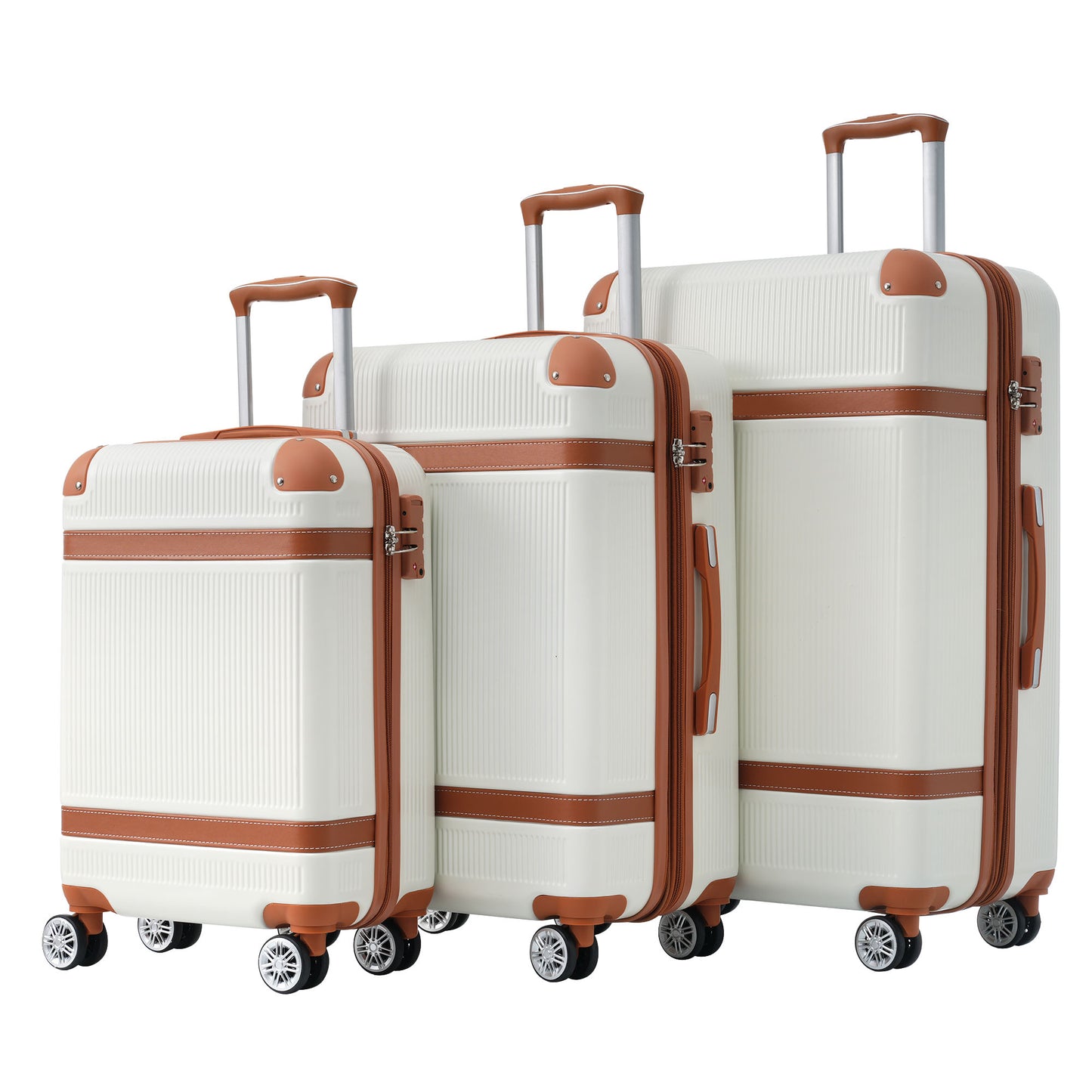Hardshell Luggage Sets 3 Piece double spinner wheels TSA Lock Lightweight suitcase