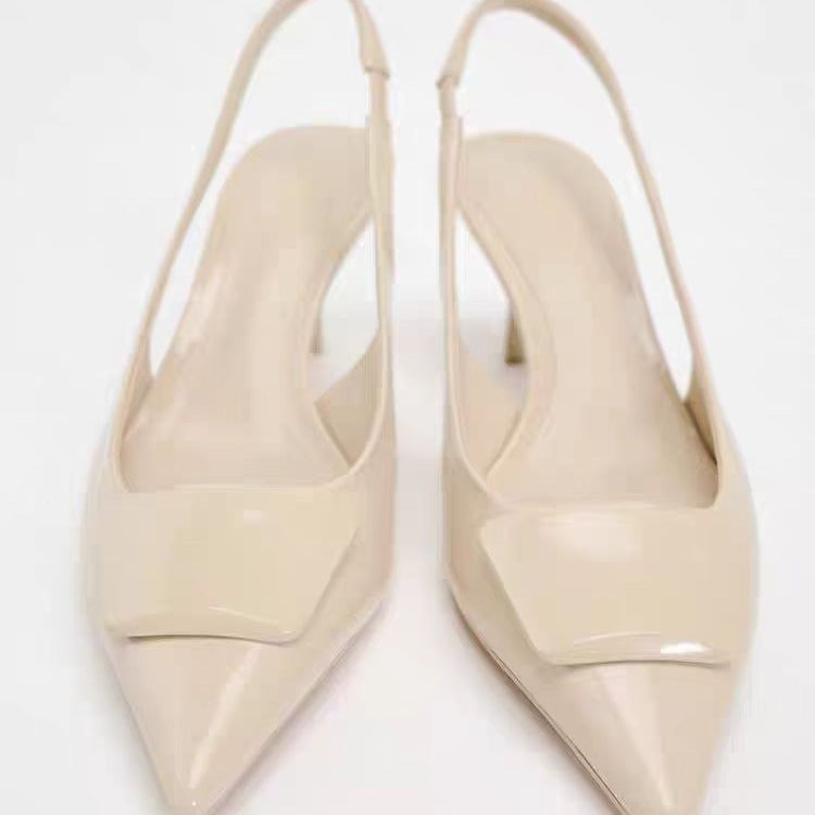 Pointed toe slingback sandals