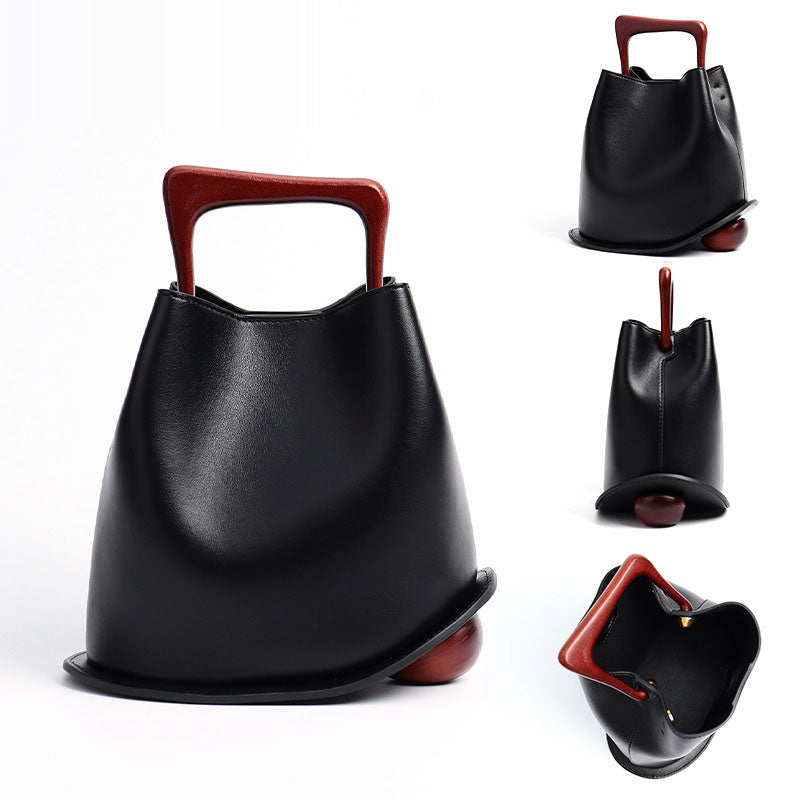 , wooden crossbody bag,