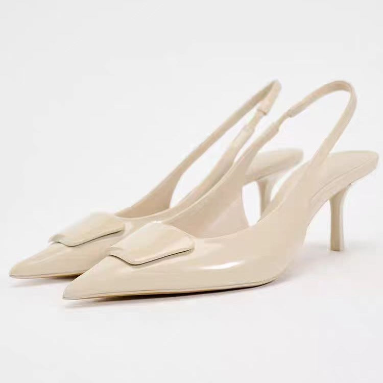 Pointed toe slingback sandals