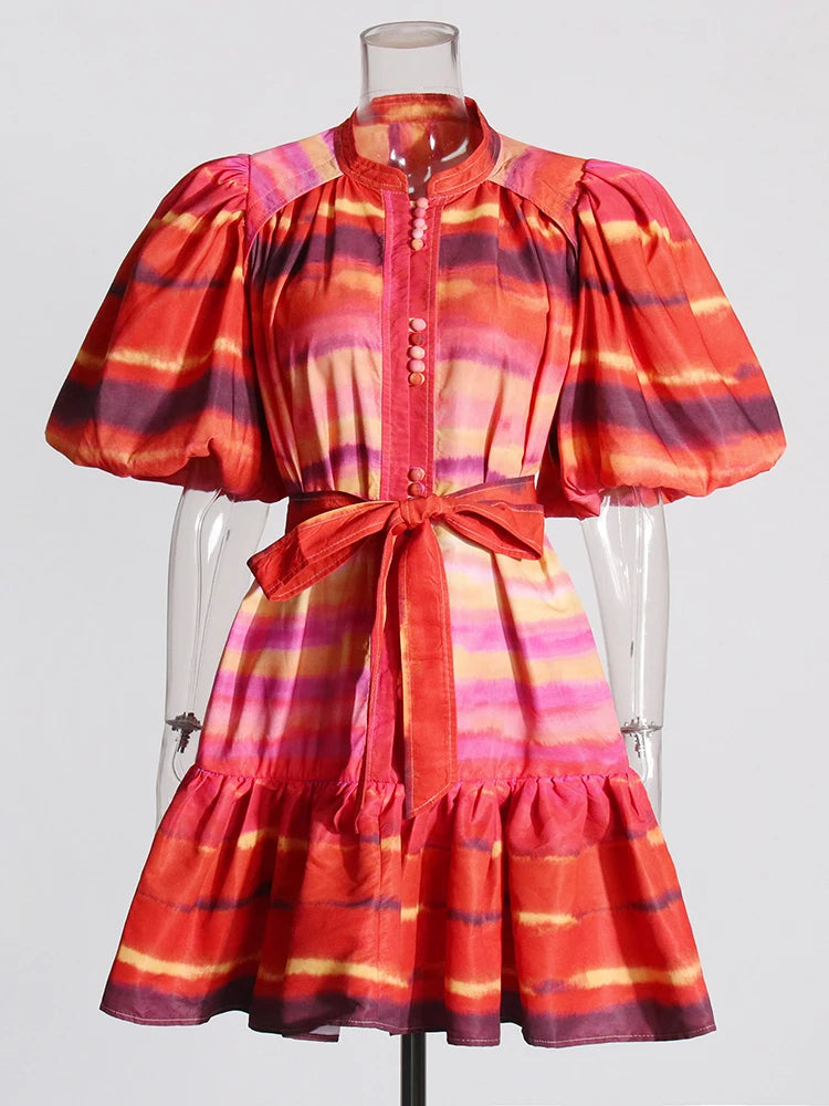 printed short dress