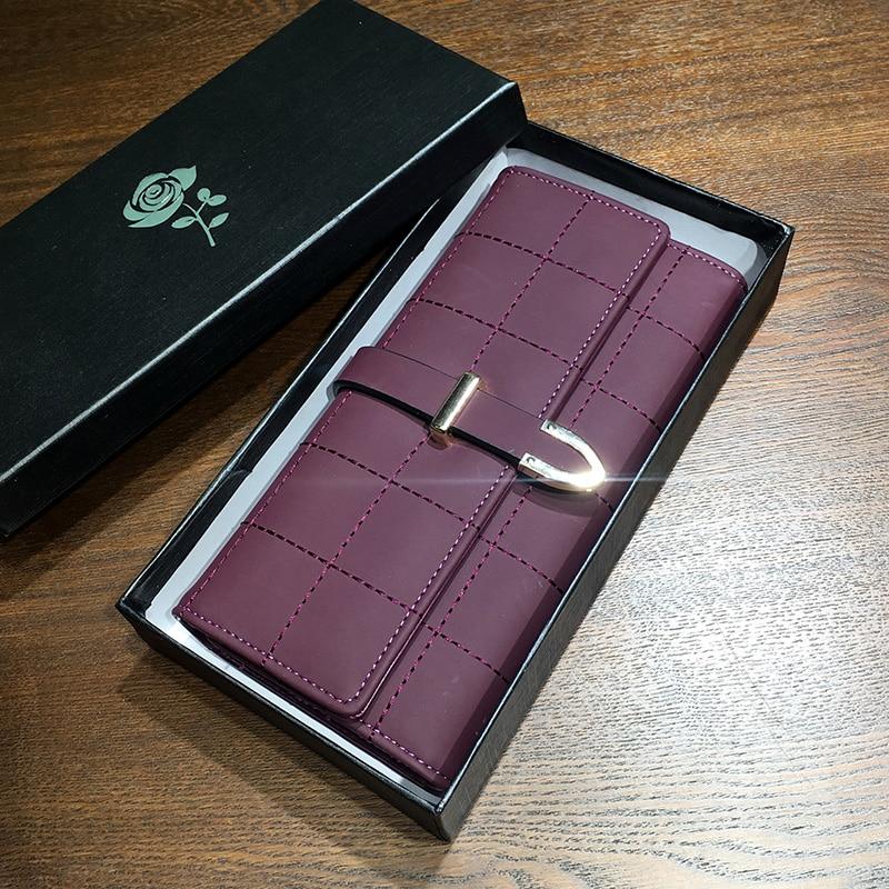 Plaid PU Leather 10 Card wallet