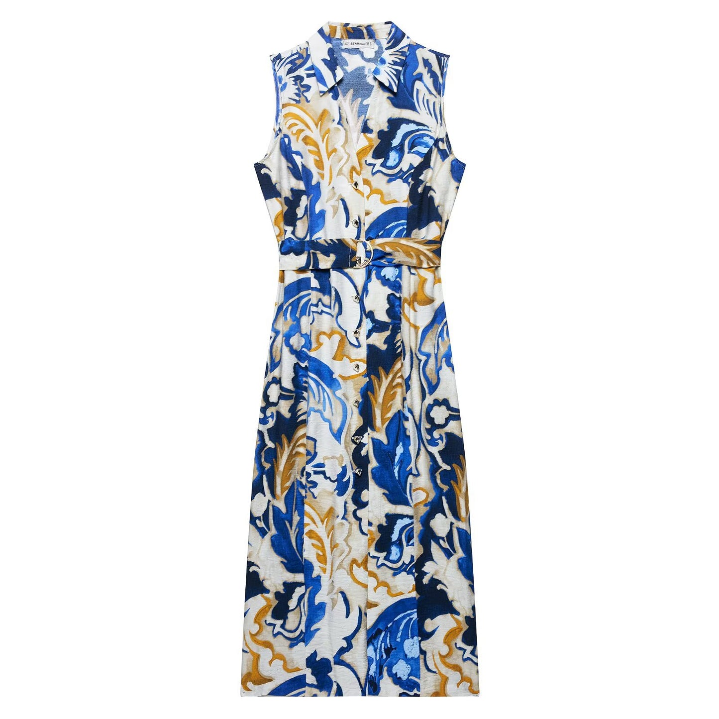 V-neck printed dress