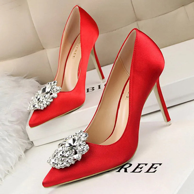 Rhinestone Stiletto Women Shoes-Click for more colors