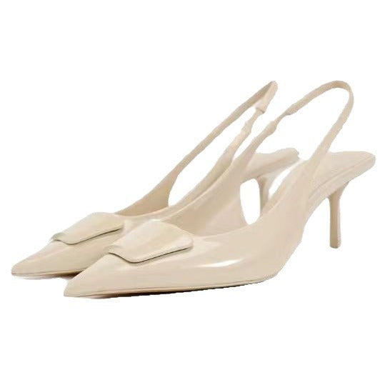 Pointed toe slingback sandals