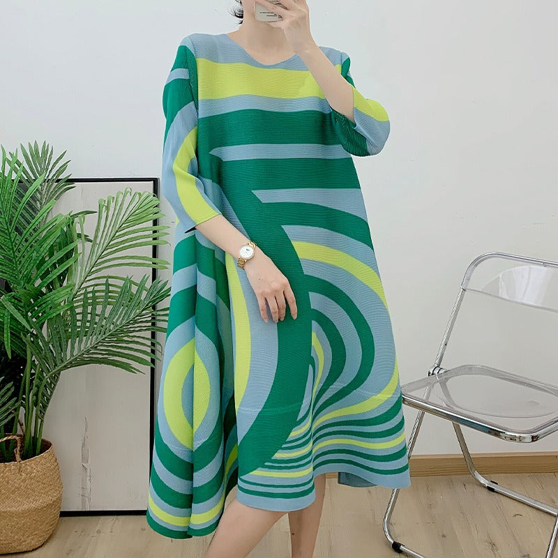 Oversized printed  A-line dress