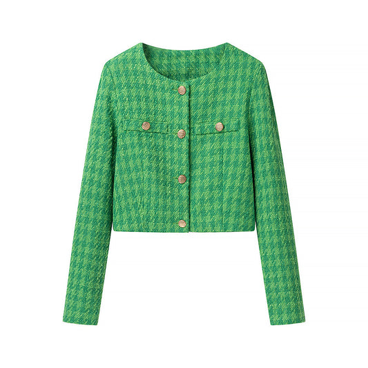 round neck short top jacket