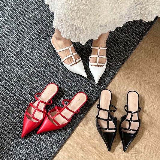 Pointed Strappy  Flats